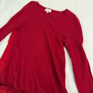 LOFT Ted Long Sleeve Top with Sheer Details